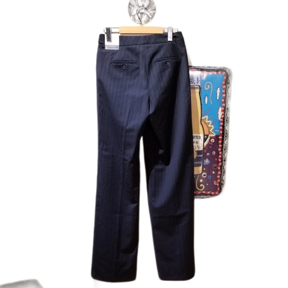 TRISTAN Navy Blue Pinstripe Trousers (Size 1) - Picture 1 of 14